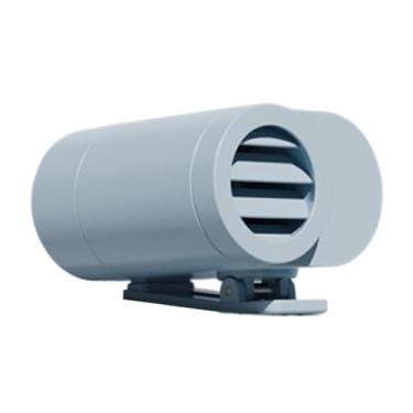 Imagem de Fenteer Mini ventilador de clipe ventiladores pessoais saída de ar ajustável ventilador de refrigeração de ar vestível pescoço cintura para corrida esportes, Azul
