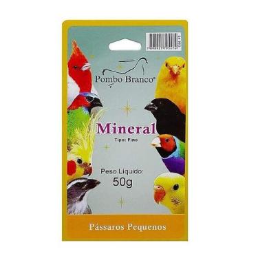 Imagem de Ração Pombo Branco Pássaros Mineral Fino - 50g