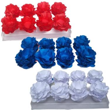 Imagem de Forminhas para Doces Finos, 120 Unidades, para Festas, Casamento e Aniversário (Vermelho/Azul Royal/Branco)