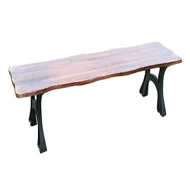 Imagem de ZzleoyuUUs-12 Banco de jardim ao ar livre, cadeira de parque ao ar livre, cadeira de lazer sem encosto, adequada para varanda, varanda, jardim, pátio e banco de pátio (carbonização, 150 x 39 x 43 cm)