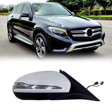 Imagem de Adequado para Mercedes Benz W253 GLC200 GLC300 GLC260 2016 2017 2018 2019 2020 Espelho retrovisor do carro retrovisor do passageiro dobrável, aquecimento, luz de chão, ponto cego, controle remoto, GPS