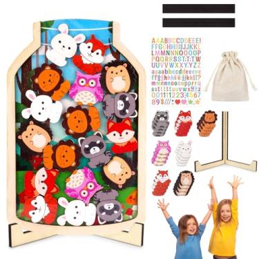 Imagem de Potes magnéticos personalizados de recompensa para crianças, pote de recompensa de sala de aula com 28 peças sistema de incentivo de animais treinamento penico para meninos e meninas, ferramentas de