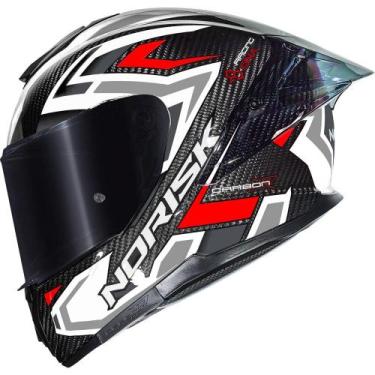 Imagem de Capacete Norisk Carbon R Spot, Branco, 54