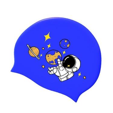 Imagem de Touca De Natação Silicone Infantil Impermeável Profissional Unicórnio 