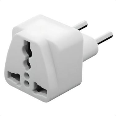 Imagem de Adaptador Plug Tomada Universal 10A 250V Padrão Europa Ásia - Adaptado