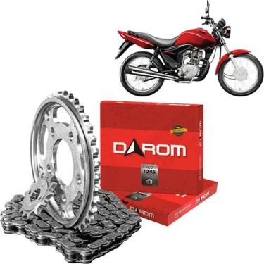 Imagem de Kit Relação Transmissão Honda CG 125 2000 a 2008 Cargo KS ES Titan Fan