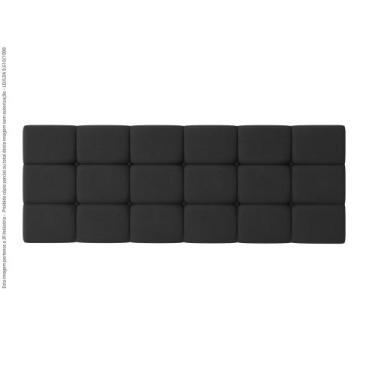 Imagem de Painel Cabeceira Box Khalifa 1,40 Painel Parede Preto - JR MÓVEIS