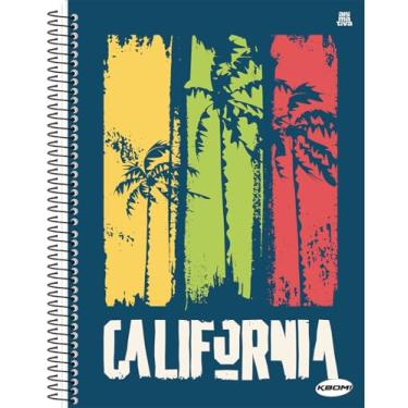 Imagem de Caderno Universitário Animativa, 15 Matérias, Capa Dura, Kbom Masculino, 300 Folhas, Pacote com 2