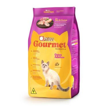 Imagem de Ração Quatree Gourmet Gatos Adultos Sabor Mix De Carnes 10,1kg