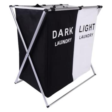 Imagem de Cesto Organizador de Lavanderia Clean Duplo Yikasa