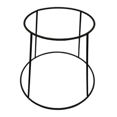 Imagem de IEUDNS Suporte para bandeja de frutos do mar de 2 níveis, suporte para servir alimentos, multiuso para caixa de pizza, para mesa de frutos do mar para servir, Preto 17cm a 23cm