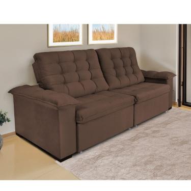 Imagem de Sofá 3 Lugares Retrátil Reclinável 230cm Veludo Veneza Riu Estofados