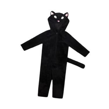 Imagem de IEUDNS Fantasia de para Halloween, fantasia versátil de animal de desenho animado para festa, Preto, L