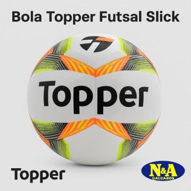 Imagem de Bola Topper Futsal Slick Cup Salão Quadra Oficial Original, Branco, La