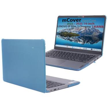Imagem de mCover Capa compatível apenas com laptops Chromebook Lenovo IP Slim 3 Chrome 14IAN8 2023-2025 de 14 polegadas (não serve para outros modelos Lenovo) (Aqua)