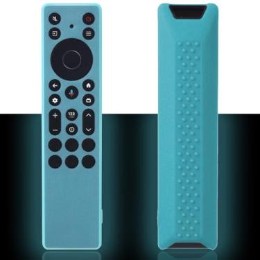 Imagem de Capa para controle remoto azul brilhante para controle remoto TCL RC813A FMB1 RC923A FMB1 2025, capa de silicone compatível com controle remoto TCL TV 2025, lavável, antiderrapante e não irrita a pele