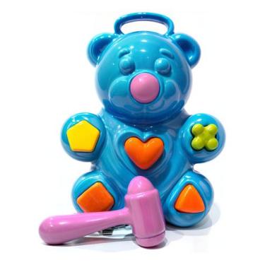 Imagem de Ursinho Interativo Brinquedo Infantil Bate Pula Martelinho - Divplast
