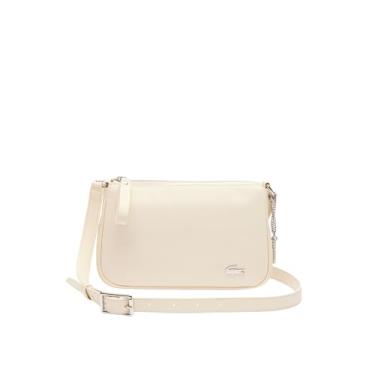 Imagem de Lacoste Bolsa tiracolo feminina Daily Lifestyle Crossover, branco ósseo, tamanho único, Branco osso, One Size
