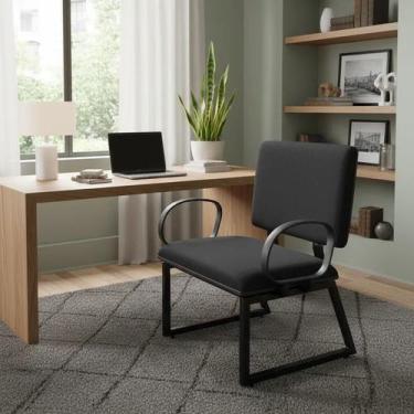 Imagem de Cadeira de Escritório Plus Size_Obeso Base Reforçada até 200kg Braços 