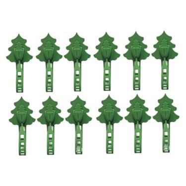 Imagem de IEUDNS 12 peças de cabides para guirlanda de Natal, gravatas para guirlanda de Natal, suporte para meias de lareira, tiras de silicone reutilizáveis ​​para