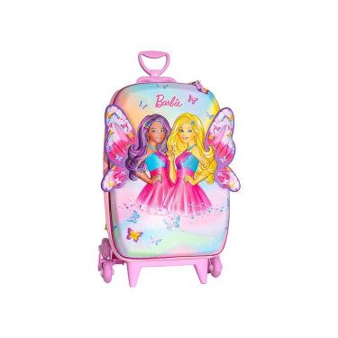Imagem de Mochila de Rodinhas 3D Maxtoy Barbie Borboleta Lilás