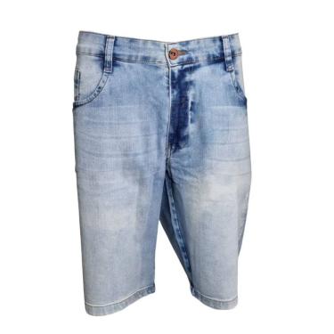 Imagem de Bermuda Masculina Jeans Clara Despojada Live Zoom Plus Size