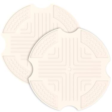 Imagem de ZFLYCANP ZFLYCANP Suporte de panela de fritadeira a ar de 2 peças, suporte portátil para sistema de cozimento de fritadeira a ar de vidro, suporte dobrável para sistema de cozimento de fritadeira a ar