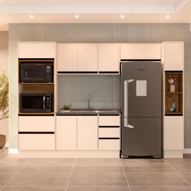 Imagem de Cozinha Compacta 5 Peças 250037 Sem Tampo Koya Creme Politorno Móveis