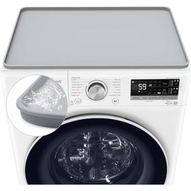 Imagem de GHWMYD Capas de lavadora e secadora, 68,5 cm x 68,5 cm, protetor superior de lavadora e secadora, capa antiderrapante para máquina de lavar, tapete de borracha de silicone, suporte para lavadora a