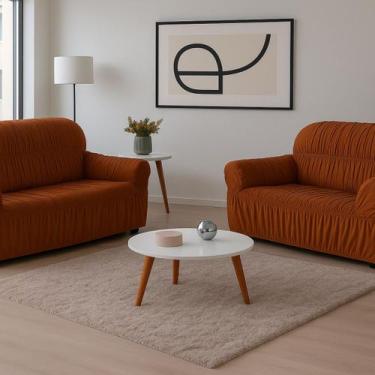 Imagem de Capa de Sofá 2 e 3 Lugares Elasticada Malha Gel 28 Elásticos - FAGUI E