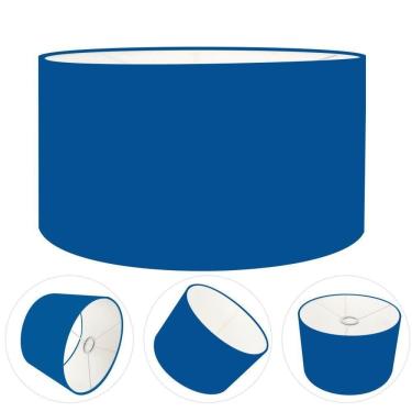 Imagem de Cúpula Abajur Cilíndrica Cp-7024 ø50x25cm Azul Marinho