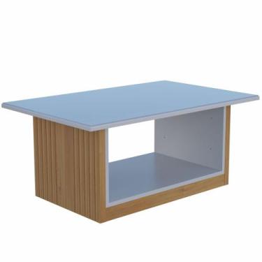 Imagem de Mesa de Centro Veneza com tampo de vidro Valdemóveis Cinamomo OFF Whit