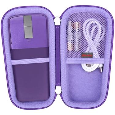 Imagem de Elonbo Estojo de transporte para mouse sem fio Arc Touch para Microsoft/NYIEFADA/WUDEKEJI/NORMIA Rita e mais mouse Bluetooth dobrável com arco sensível ao toque, suporte rígido protetor portátil para
