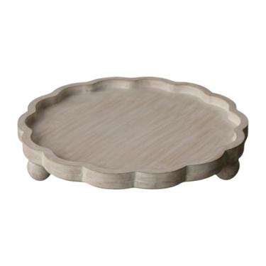 Imagem de Gralara Suporte para Exposição de Plantas, Pedestal de Madeira Redondo Rústico, Suporte para Vasos de Flores para Jardinagem, Sala de Jantar, Cafeteria, 29.5x6cm