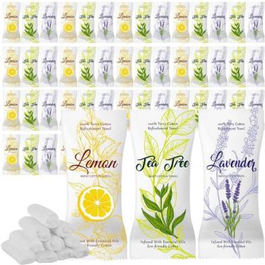 Imagem de Toalha úmida de algodão VitalCozy, 240 unidades, embalada individualme