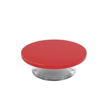 Imagem de Boleira Bailarina Giratória Vermelho 25Cm Em Mdf Confeitaria