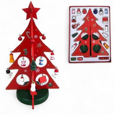 Imagem de Árvore Decorativa Madeira Enfeite Natalino Desmontável 18cm - MultiA, 