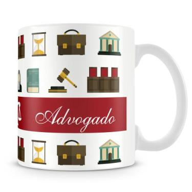 Imagem de Caneca Personalizada Profissão Advogado com Nome - Porcelana Brilhante