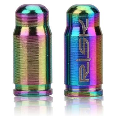 Imagem de Válvula, válvula de bocal de liga TC4 Mountain Road, 2 peças, válvula de bocal de pneu (colorida)