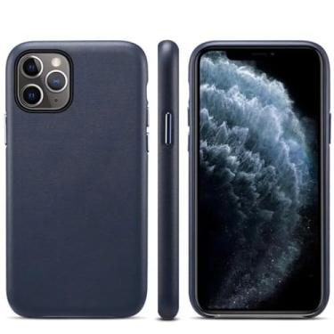 Imagem de Capa de telefone de couro para iphone 14 pro max 15 pro 13 mini 12 11 xs max xr x 7 8 plus se 2022 capa traseira de couro, azul, para iphone13mini