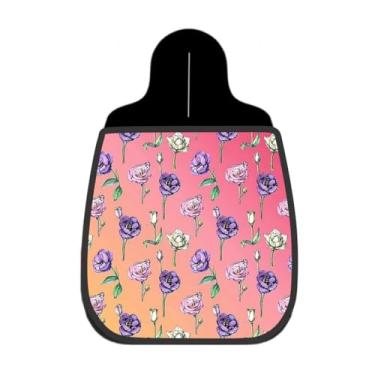 Imagem de Lixeira De Carro Organizador Lixinhocar Rosas Roxo Gradiente Laranja