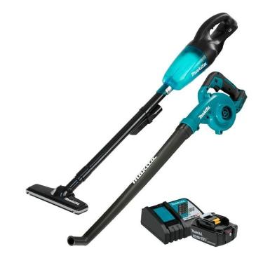 Imagem de Kit Aspirador A Bateria Makita 18V Dcl180Zb + Soprador 18V