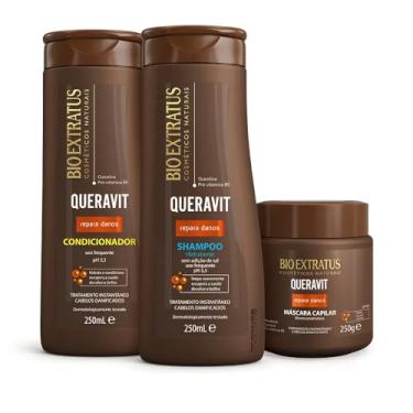 Imagem de Kit Bio Extratus Queravit (250mL/g) Shampoo, Condicionador e Máscara