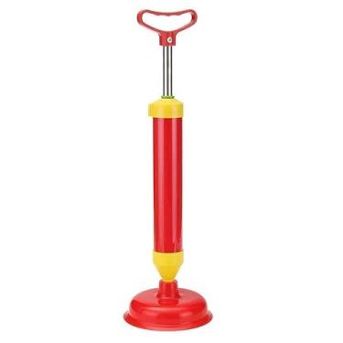 Imagem de Desentupidor Manual De Pia 42x16.5Cm Ralo Cano Esgoto Vaso Tipo Bomba Sucção Alta Pressão