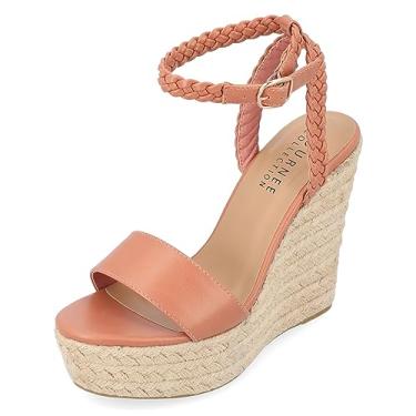 Imagem de Journee Collection Womens Andiah Tru Comfort Foam Buckle Espadrille Wedge Sandals Rose 11 Medium WOMENS US