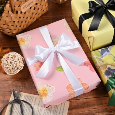 Imagem de Fita de cetim dupla face 2,5 cm x 50 metros - Embrulho de presente, artesanato, decorações de casamento, projetos de artesanato e bricolage, branca