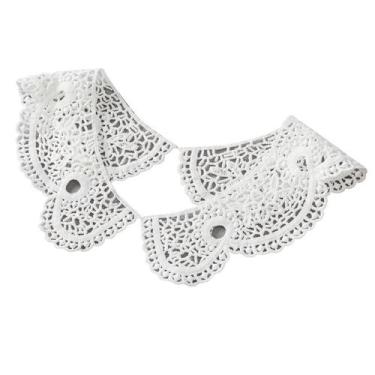 Imagem de Blusa de renda falsa com babados removível para mulheres - yiweisai