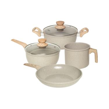 Imagem de Conjunto Panelas 4 Peças Cerâmica Cinza Dust Oster