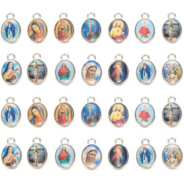 Imagem de LiHan1028 40 pingentes aleatórios mistos de metal devocional religioso para colar, pulseira, chaveiro