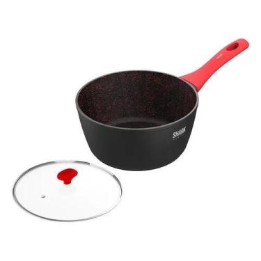 Imagem de Panela Polishop Ichef Home Sauce Shark Vermelha 20cm +Tampa